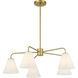 Blair 5 Light 30 inch Warm Brass Chandelier Ceiling Light